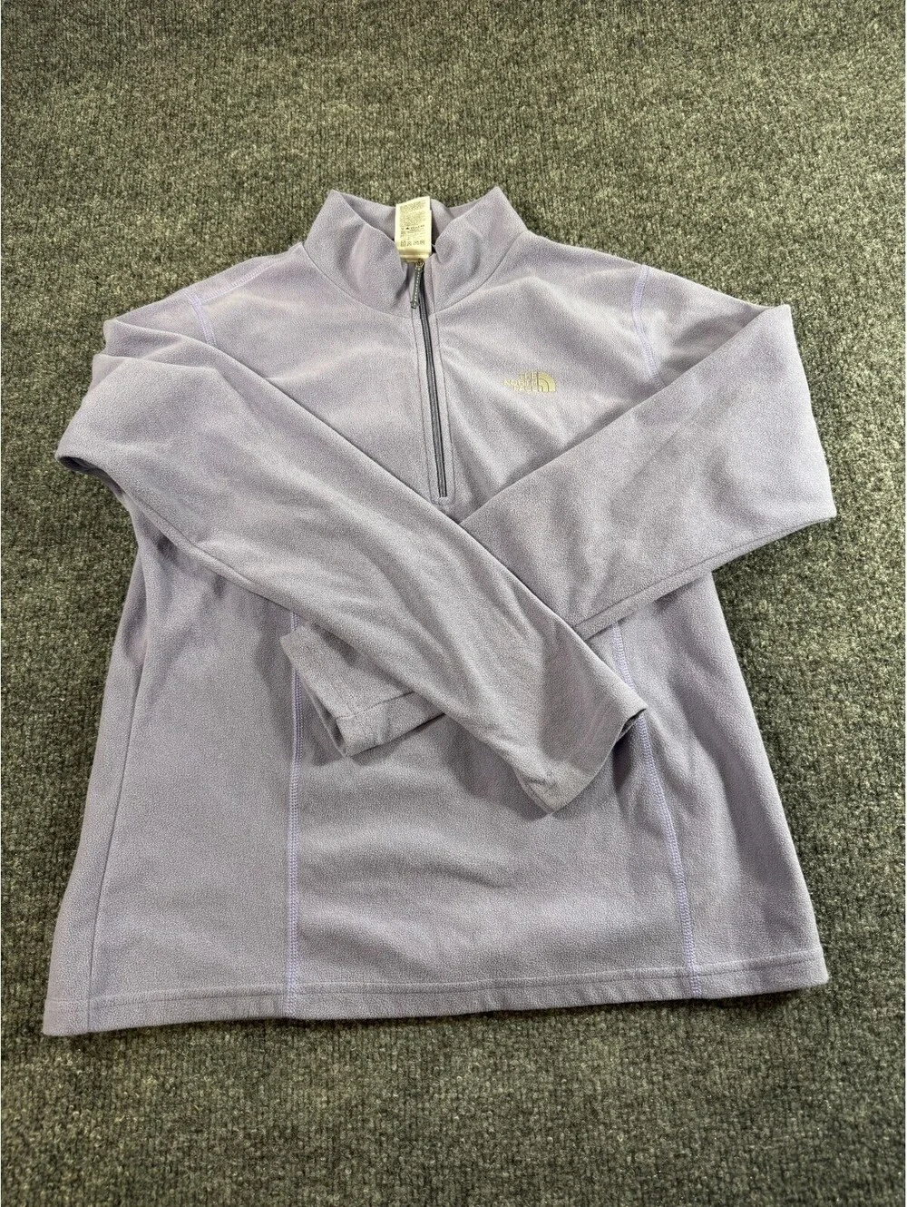 The North Face Girls Jacket XL Lavender Fleece Quarter Zip Long Sleeve Jacket
